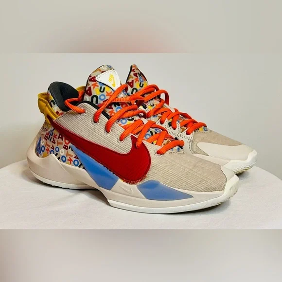 Nike Freak 2 Giannis Basketball shoes alphabet size 5Y Colorful Athletic Shoes - Picture 2 of 9